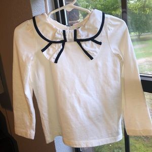 Janie and Jack Long-sleeve Navy and White Blouse